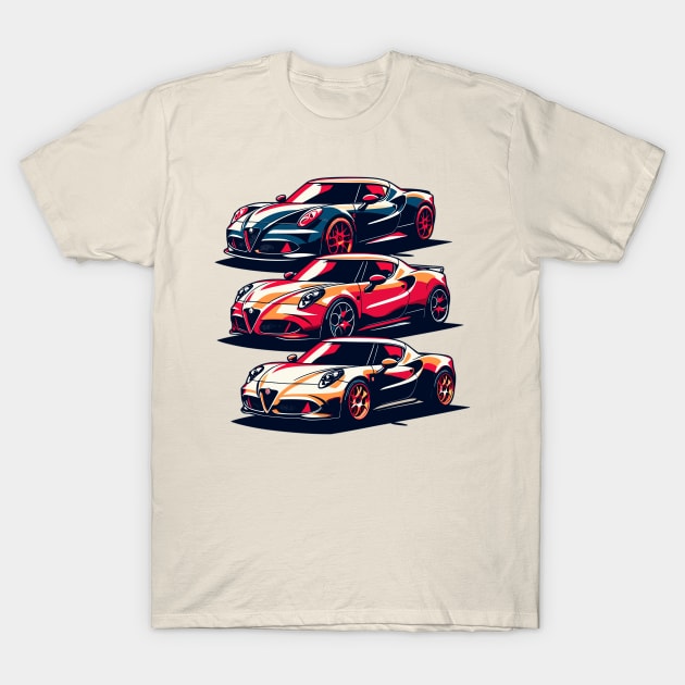 Alfa Romeo 4C T-Shirt by Vehicles-Art